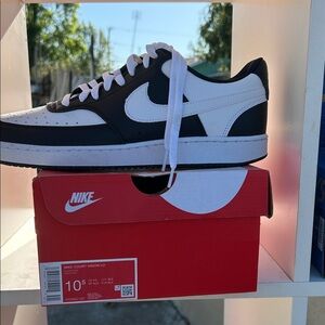 Nike Court Vision Low Black White Sneakers